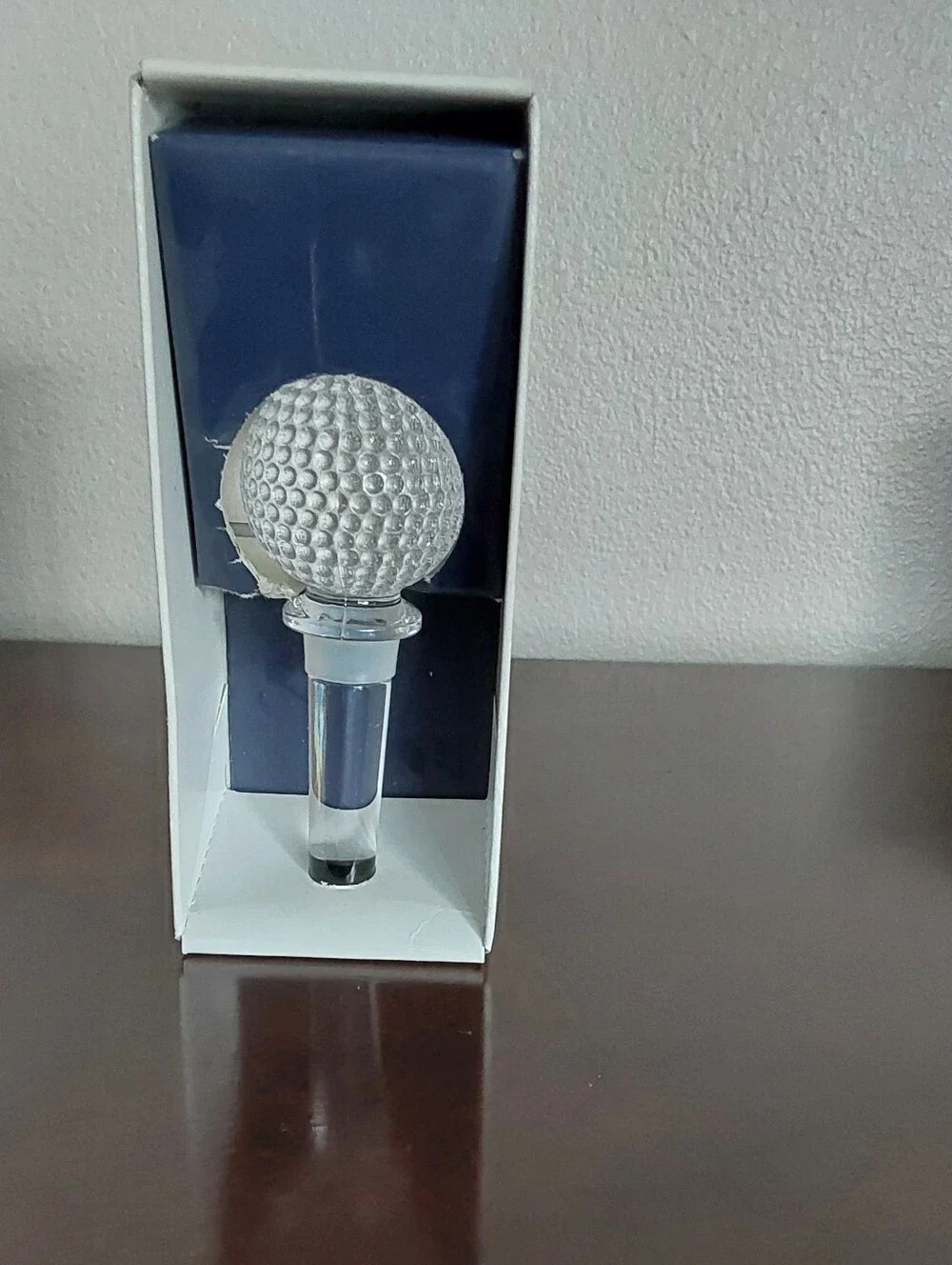 Tee Time  Textured Glass Wine‎ Stopper